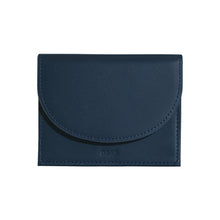 將圖片載入圖庫檢視器 D.LAB Nini 微笑真皮深藍色卡夾零錢包