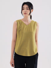 將圖片載入圖庫檢視器 DOLSILNAI V領無袖上衣 (4色)