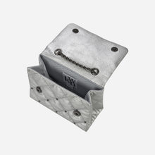 將圖片載入圖庫檢視器 KWANI Lozenge 菱紋鉚釘銀色迷你鍊條包