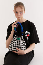 將圖片載入圖庫檢視器 HOLLY LOVES LOVE 格紋抽繩兩用水桶包