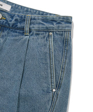 將圖片載入圖庫檢視器 FALLETT Bermuda 藍色牛仔短褲
