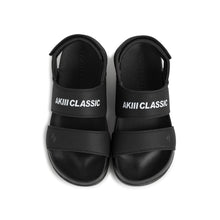 將圖片載入圖庫檢視器 AKIII CLASSIC Quick Slide VER.2 鞋跟魔鬼氈全黑拖鞋
