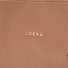 將圖片載入圖庫檢視器 LOEKA Lia 棕色經典皮革兩用托特包
