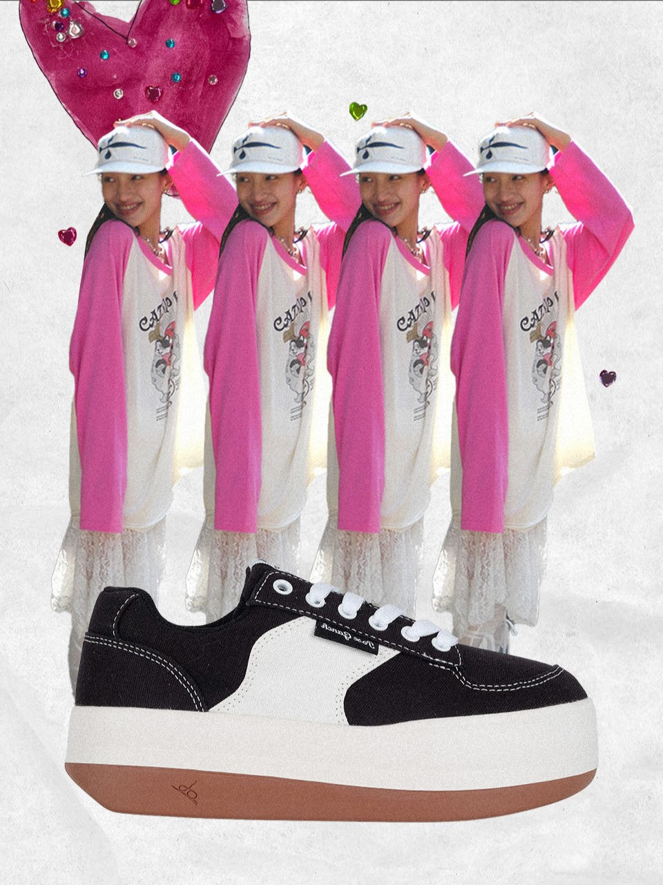 POSE GANCH Mummum C.V 黑色厚底麵包帆布鞋二代輕量款(朴寶英