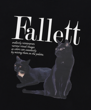 將圖片載入圖庫檢視器 FALLETT Deux Nero 黑貓黑色短袖上衣
