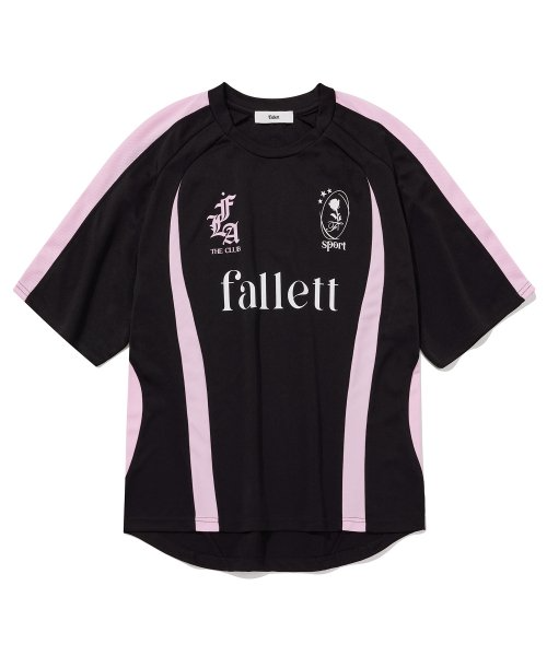 FALLETT Sport Club 足球黑粉撞色短袖T恤