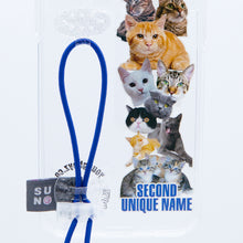 將圖片載入圖庫檢視器 SECOND UNIQUE NAME 貓貓藍色彈力指套手機殼
