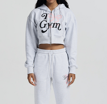 將圖片載入圖庫檢視器 [2024 CAST] (HDEX) Womans Gym Crop Hoddie Zip-up
