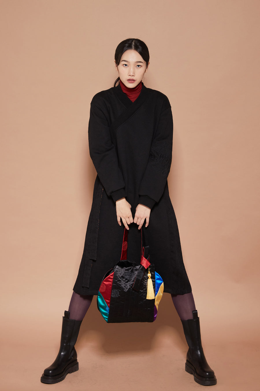 [2022 CAST] CCOMAQUE by DOLSILNAI 韓服造型黑色連身長洋裝