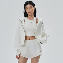 將圖片載入圖庫檢視器 CITYBREEZE ACTIVE AIRY雙拉鍊連帽外套 象牙白
