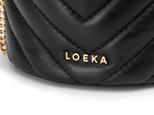 將圖片載入圖庫檢視器 LOEKA Matilda 牛皮束口黑色圓柱包
