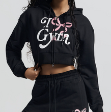 將圖片載入圖庫檢視器 [2024 CAST] (HDEX) Womans Gym Crop Hoddie Zip-up
