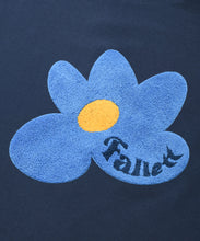 將圖片載入圖庫檢視器 FALLETT Boucle Flower 立體花朵深藍色大學T
