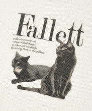 將圖片載入圖庫檢視器 FALLETT Duex Nero 黑貓洞洞米白色針織毛衣
