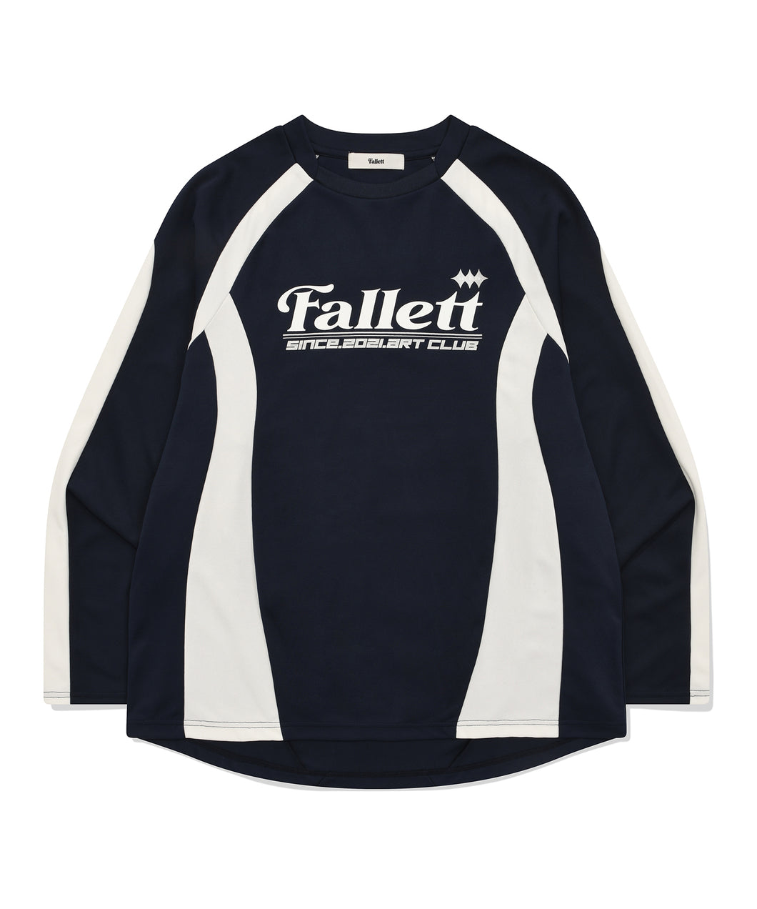 FALLETT Sports Club 運動風藍白撞色長袖上衣