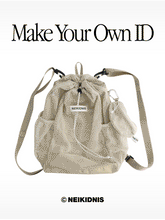 將圖片載入圖庫檢視器 NEIKIDNIS ID Packable Mesh 可收納網布後背包 米白色
