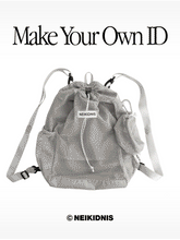 將圖片載入圖庫檢視器 NEIKIDNIS ID Packable Mesh 可收納網布後背包 銀色
