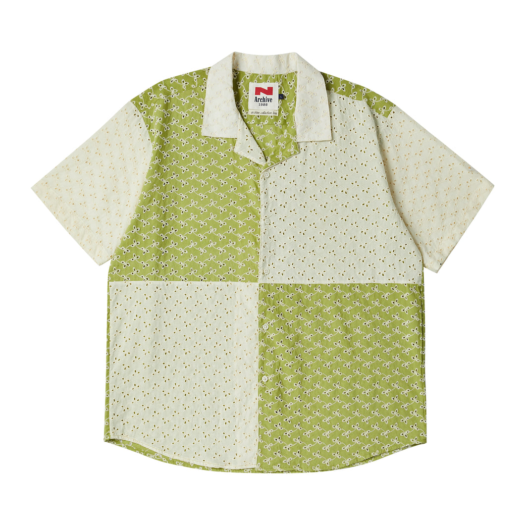 BEYOND CLOSET Collection Line 萊姆綠純棉短袖襯衫