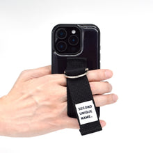 將圖片載入圖庫檢視器 SECOND UNIQUE NAME 黑色指套手機殼 (黑色邊框)
