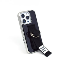 將圖片載入圖庫檢視器 SECOND UNIQUE NAME 黑色指套手機殼 (銀色邊框)
