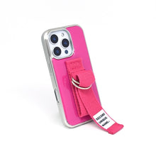 將圖片載入圖庫檢視器 SECOND UNIQUE NAME 粉紅色指套手機殼 (銀色邊框)
