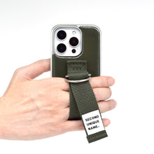 將圖片載入圖庫檢視器 SECOND UNIQUE NAME 軍綠色指套手機殼 (銀色邊框)
