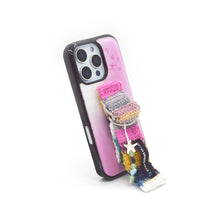 將圖片載入圖庫檢視器 SECOND UNIQUE NAME  星織綁帶手機殼 櫻花粉 (黑色邊框)
