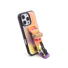 將圖片載入圖庫檢視器 SECOND UNIQUE NAME  星織綁帶手機殼 日落橘 (黑色邊框)
