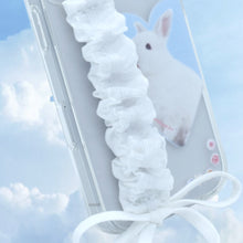 將圖片載入圖庫檢視器 SECOND UNIQUE NAME 白兔蕾絲綁帶透明保護殼（Clear Case）
