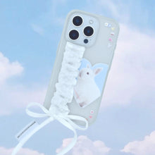 將圖片載入圖庫檢視器 SECOND UNIQUE NAME 白兔蕾絲綁帶透明保護殼（Flexi Case）
