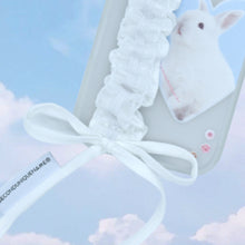 將圖片載入圖庫檢視器 SECOND UNIQUE NAME 白兔蕾絲綁帶透明保護殼（Flexi Case）
