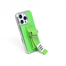 將圖片載入圖庫檢視器 SECOND UNIQUE NAME 亮綠色指套手機殼 (銀色邊框)
