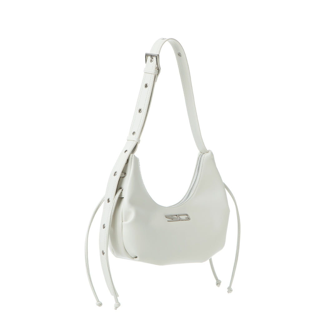 SQUARELINE String Mini 半月包 米白色