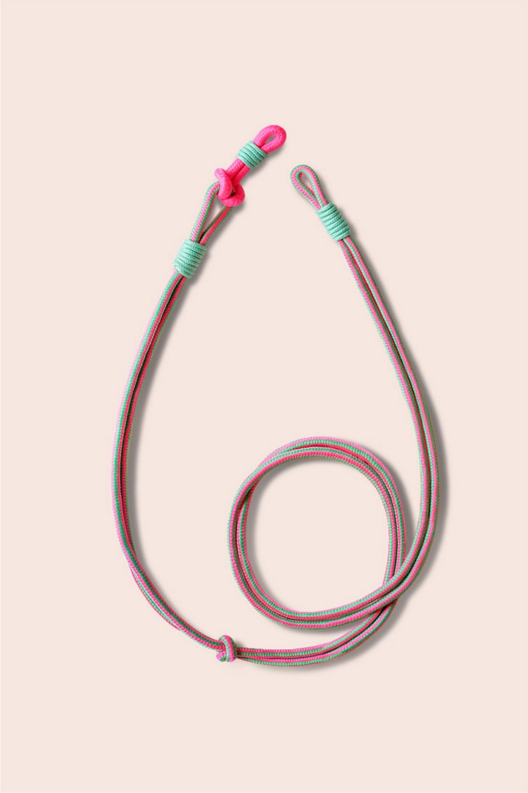 MCRN 手機夾片+編繩長背帶綠粉色 組合