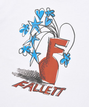 將圖片載入圖庫檢視器 FALLETT Drawing Vase 手繪花瓶白色短袖T恤
