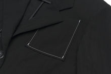 將圖片載入圖庫檢視器 EMKM 縫線口袋黑色短袖夾克
