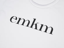 將圖片載入圖庫檢視器 EMKM Supima 卷領Logo白色T恤
