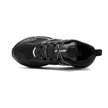 將圖片載入圖庫檢視器 AKIII CLASSIC Titan 黑色個性流線厚底運動鞋
