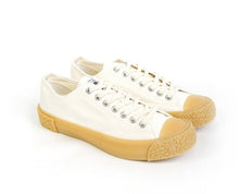 將圖片載入圖庫檢視器 BAKE-SOLE Sable 米白色x黃底帆布鞋
