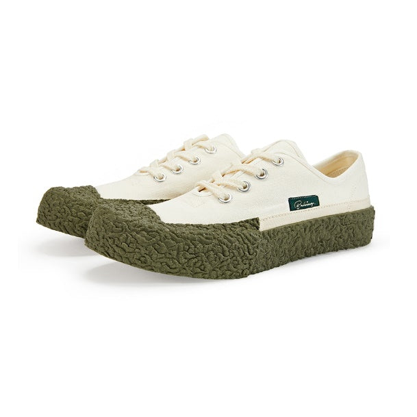 BAKE-SOLE Crust 原色x橄欖綠鞋底帆布鞋