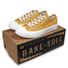 將圖片載入圖庫檢視器 BAKE-SOLE Yeast 芥末黃x白底帆布鞋
