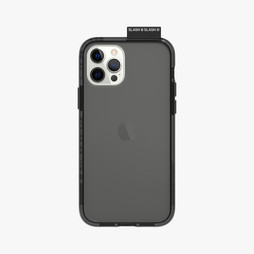 SLBS iPhone12系列 Tag防撞保護殼_黑色透明殼/黑色標籤