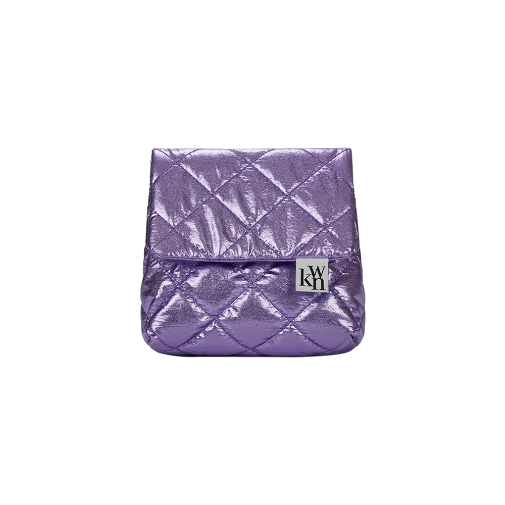 KWANI LYTS 菱格壓紋紫色手拿包